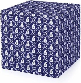 Navy Blue Money Bag Full Printing 3x3 Fidget Cube Stress Relief Magic Speed Cube for Adults