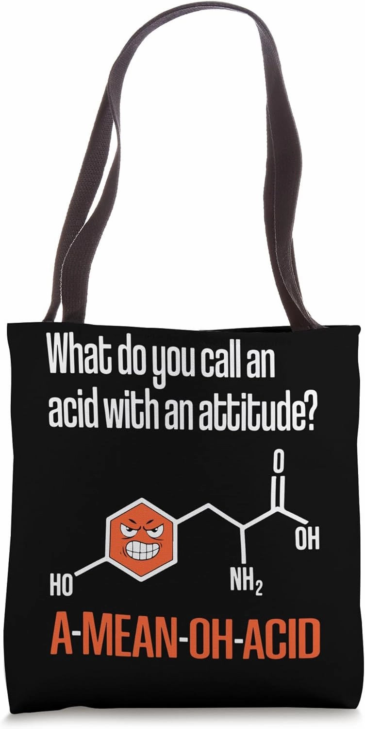 Nerdy Amino, Humor Science, Chemistry, contribution Tote Bag
