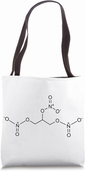 Nitroglycerin C3H5N3O9 Chemistry Science Molecule Tote Bag