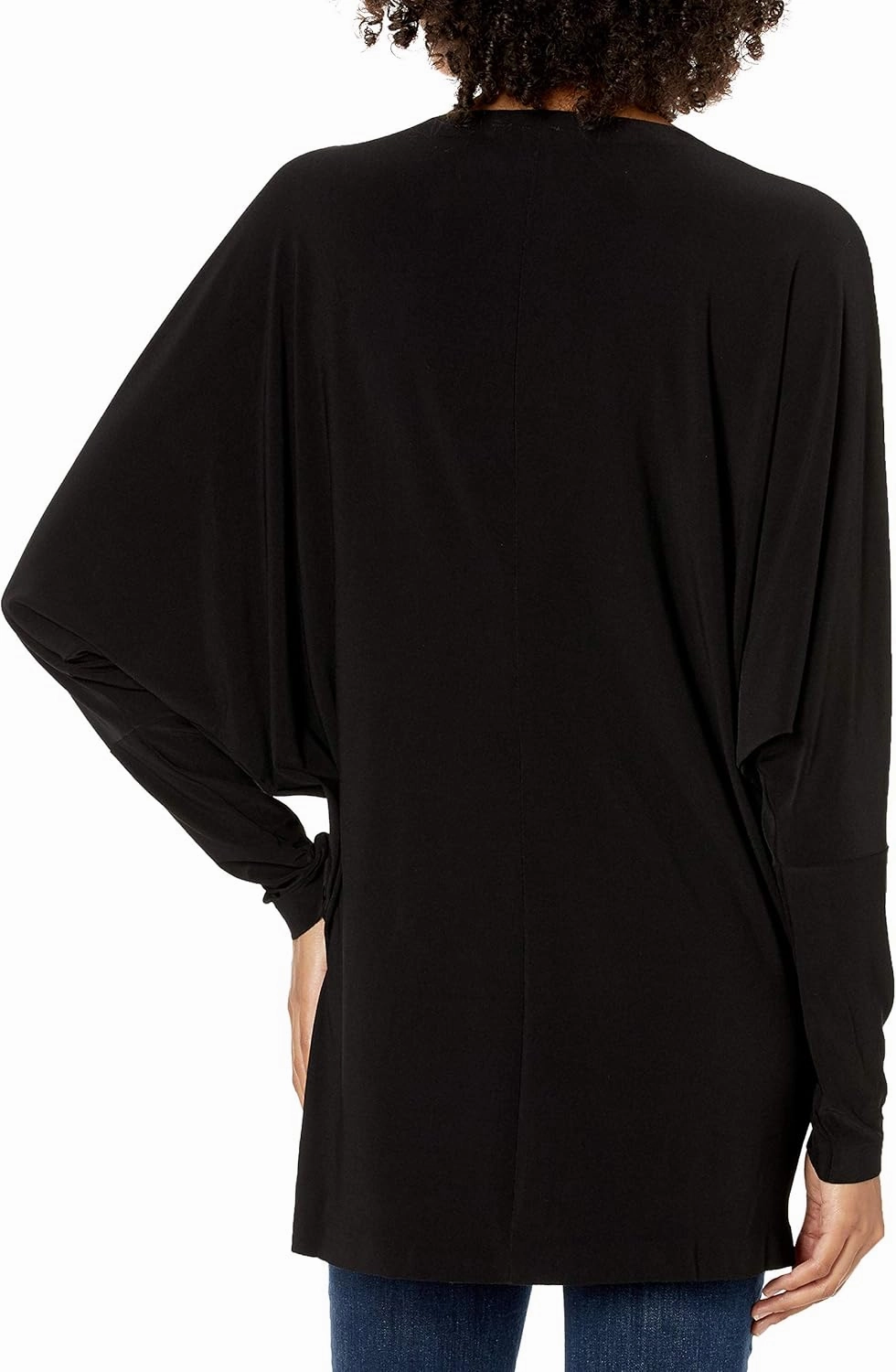 Norma Kamali Women's Long Sleeve V Neck Dolman Top