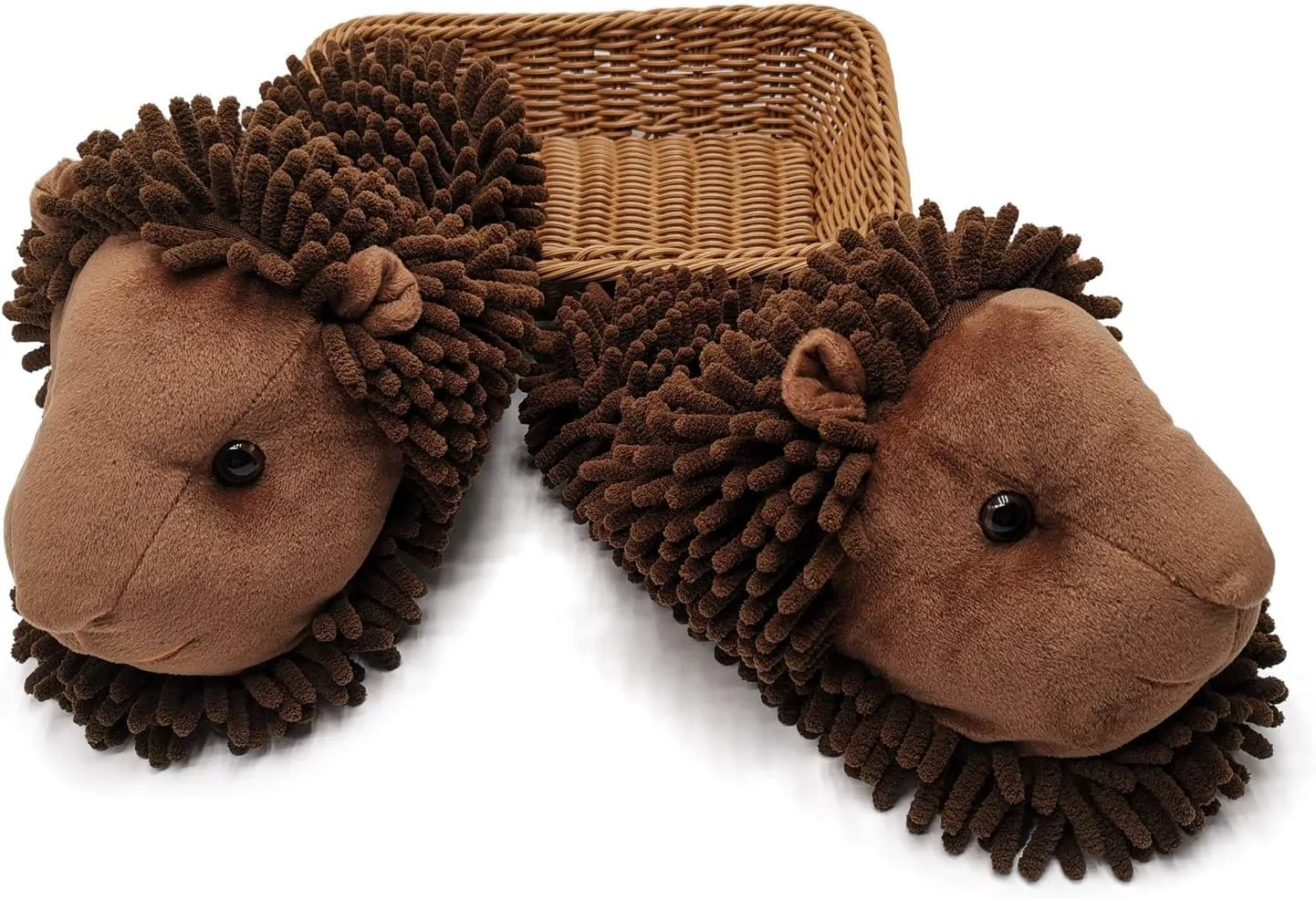 ofoot Womens & Childrens Cute Warm Fuzzy House Slippers Adult Furry Animal Shoes Non Slip Rubber Sole,Monkey Rabbit Koala Fox Owl Cat Lion Bunny Gorilla