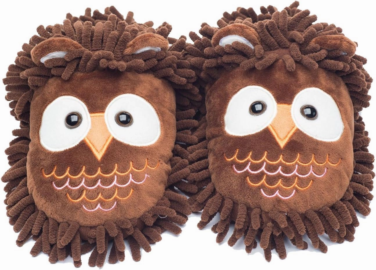 ofoot Womens & Childrens Cute Warm Fuzzy House Slippers Adult Furry Animal Shoes Non Slip Rubber Sole,Monkey Rabbit Koala Fox Owl Cat Lion Bunny Gorilla