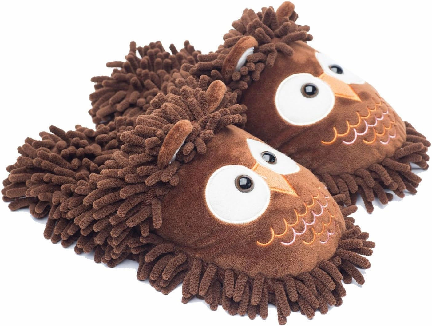 ofoot Womens & Childrens Cute Warm Fuzzy House Slippers Adult Furry Animal Shoes Non Slip Rubber Sole,Monkey Rabbit Koala Fox Owl Cat Lion Bunny Gorilla