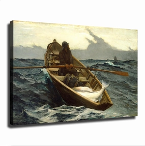 Old Man and The Sea Painting Fishing Row Boat Ocean Puzzle 1000 Pieces - Wooden Jigsaw Puzzles for Family Games - Suitable for Teenagers and Adults