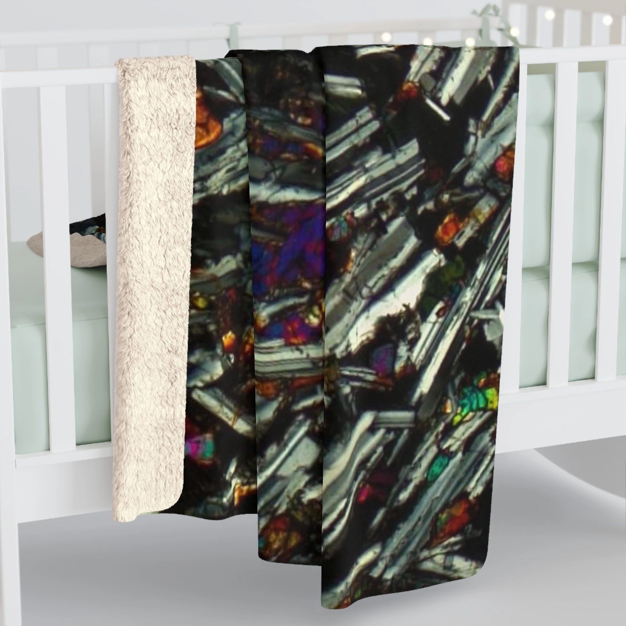 Olivine in Basalt Sherpa Fleece Blanket