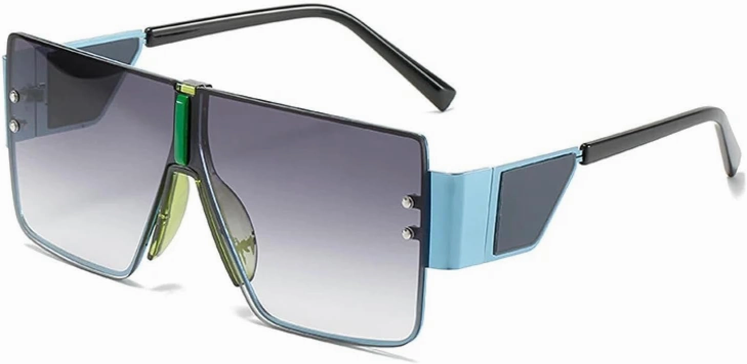 Oversized Sunglasses Women Men Retro Big Frame One Piece Eyewear Fashion Outdoor Driving Shades Uv400