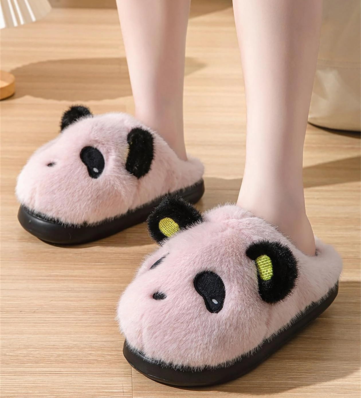 Panda Plush Animal Slippers - Warm & Soft Women's Home Slippers for Indoor/Outdoor