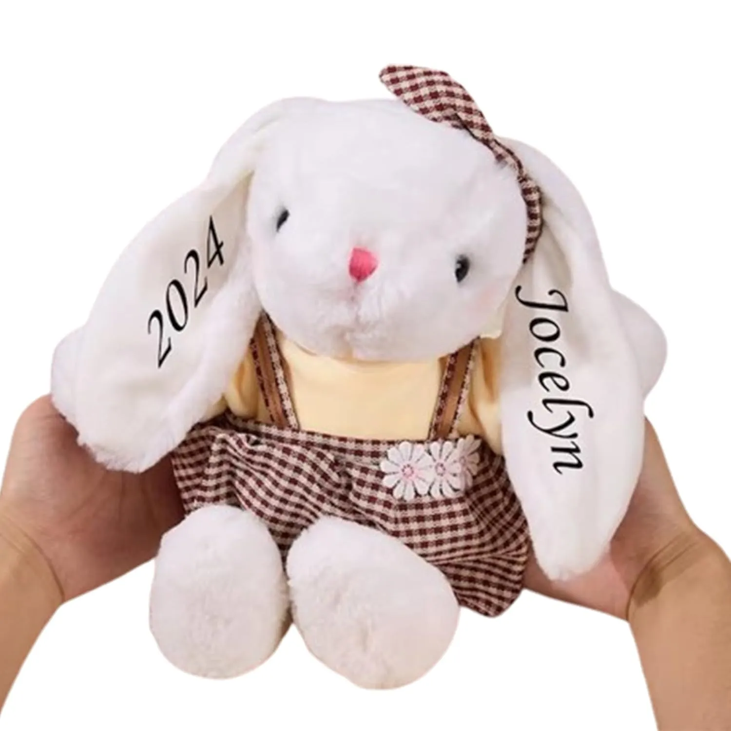 Personalised Bunny Rabbit,Custom Monogrammed Bunny Rabbit,Stuffed Animal Plush,Bunny Soft Toy,Flower girl Proposal,Kids Birthday Gift,Easter Gift