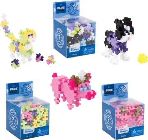 PLUS PLUS – Set of 3 Mystery Makers – Pets, Bundle 2 – Construction Building STEM | STEAM Toy, Interlocking Mini Puzzle Blocks for Kids
