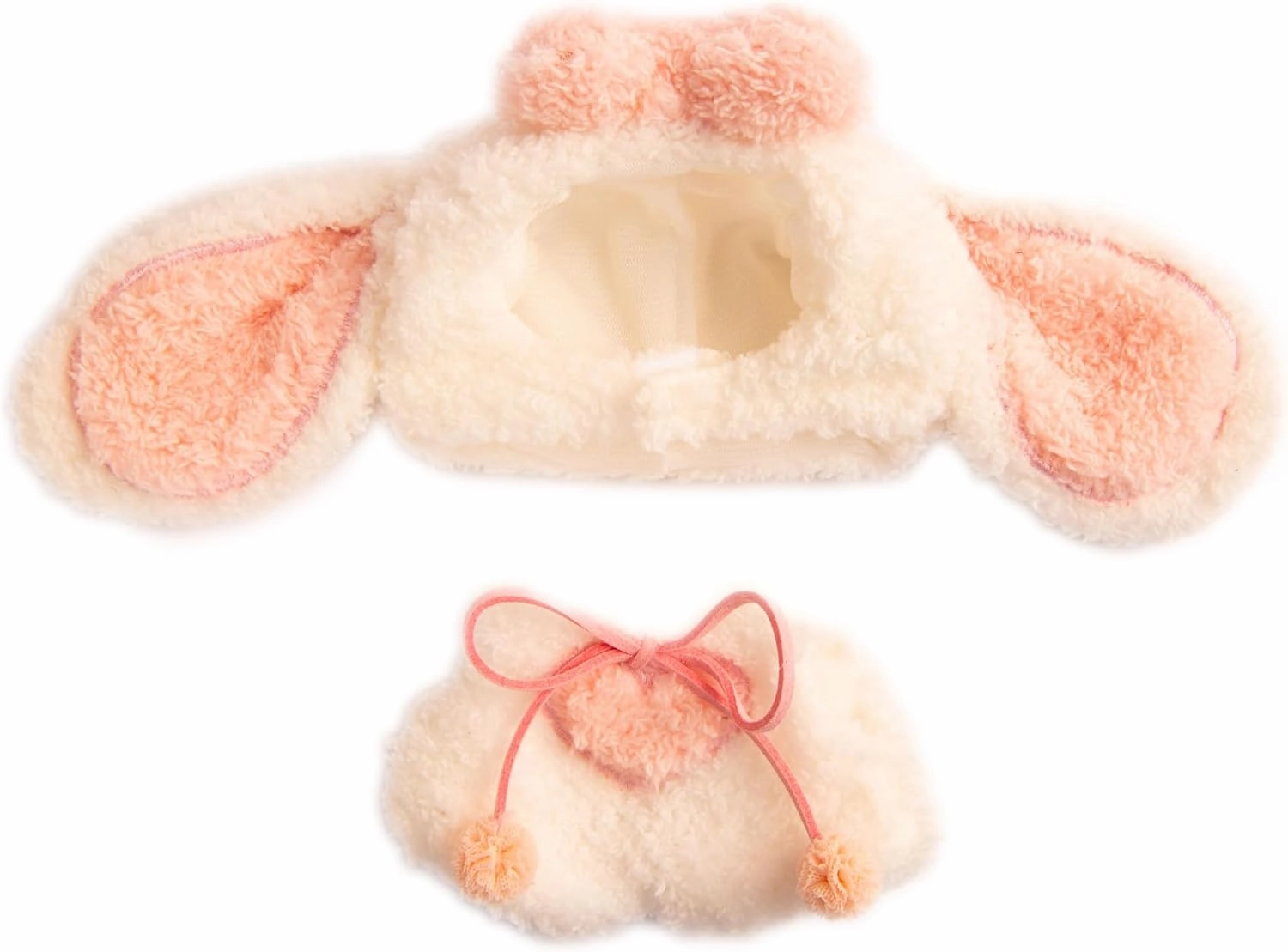 Plush Doll Clothes - Cute Animal 17cm Doll Clothing, Premium Doll Accessories Clothes for Collectors or Display - Kawaii Big Eared Bunny Costume (No Doll)