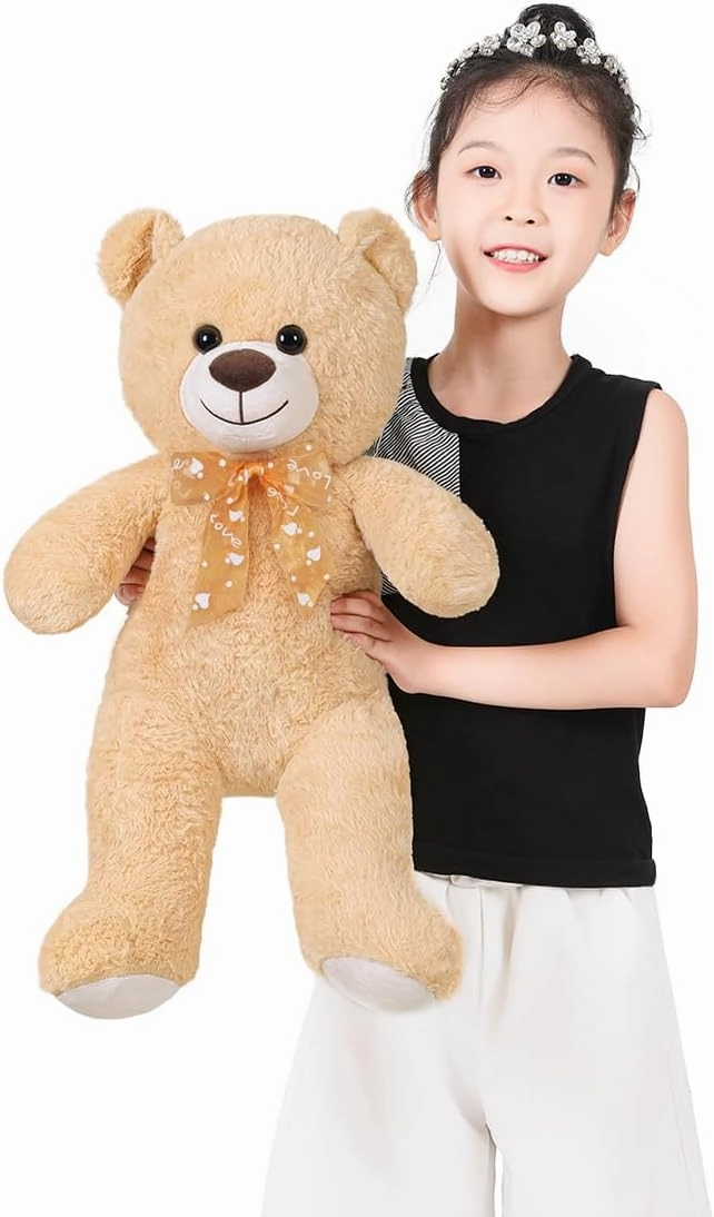 Plush Toy Teddy Bear Cute Stuffed Animal Bear Doll Gift for Girlfriend on Birthday, (Brown,60cm/23.6in)