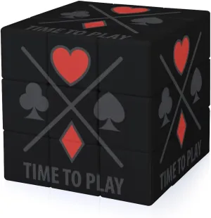 Poker Symbols Time to Play Adults 3x3x3 Color-Matching Smooth Fully Printed Cube Gift