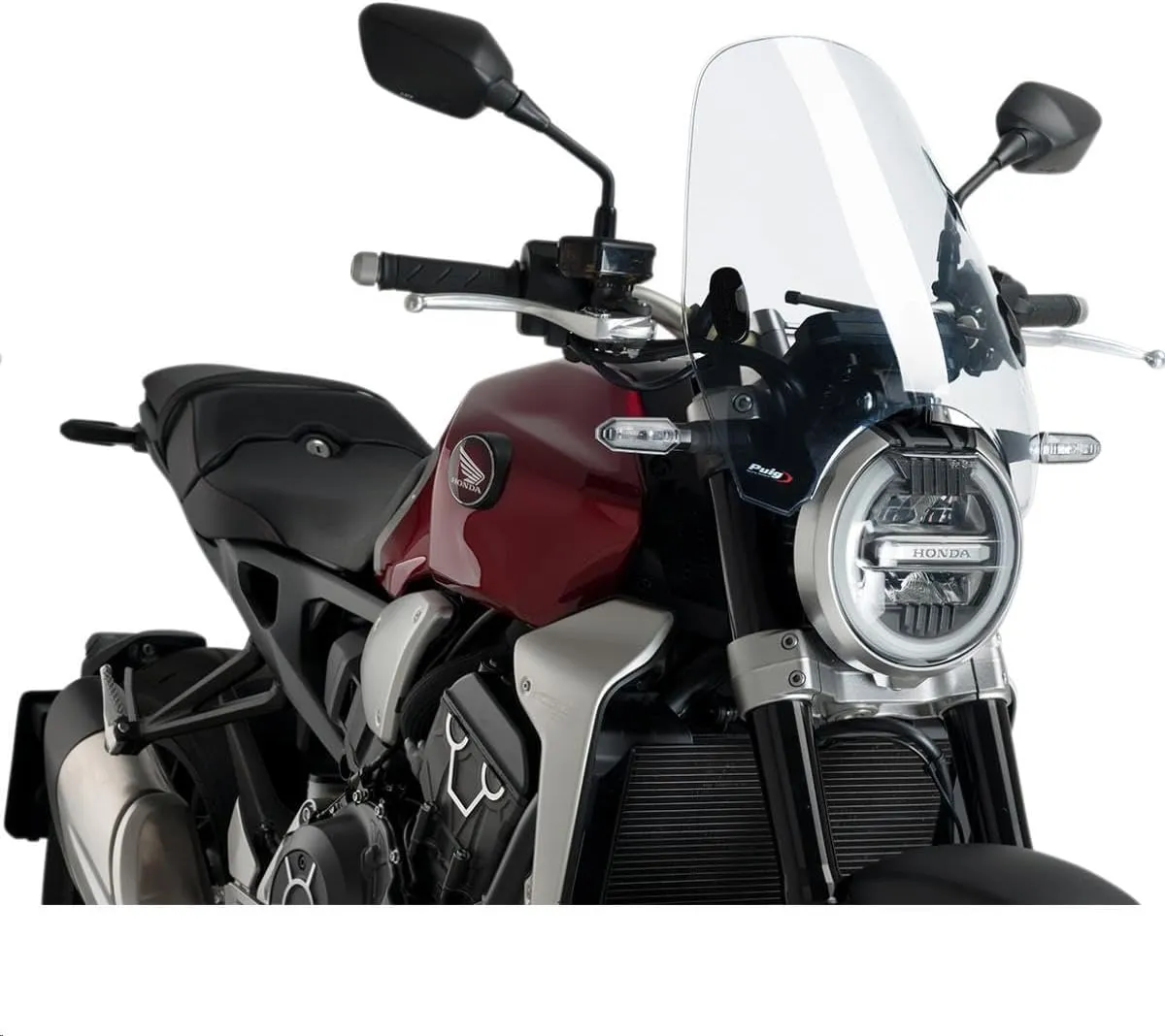 Puig 0336W Clear Custom Ii Windshield for 8" Headlight