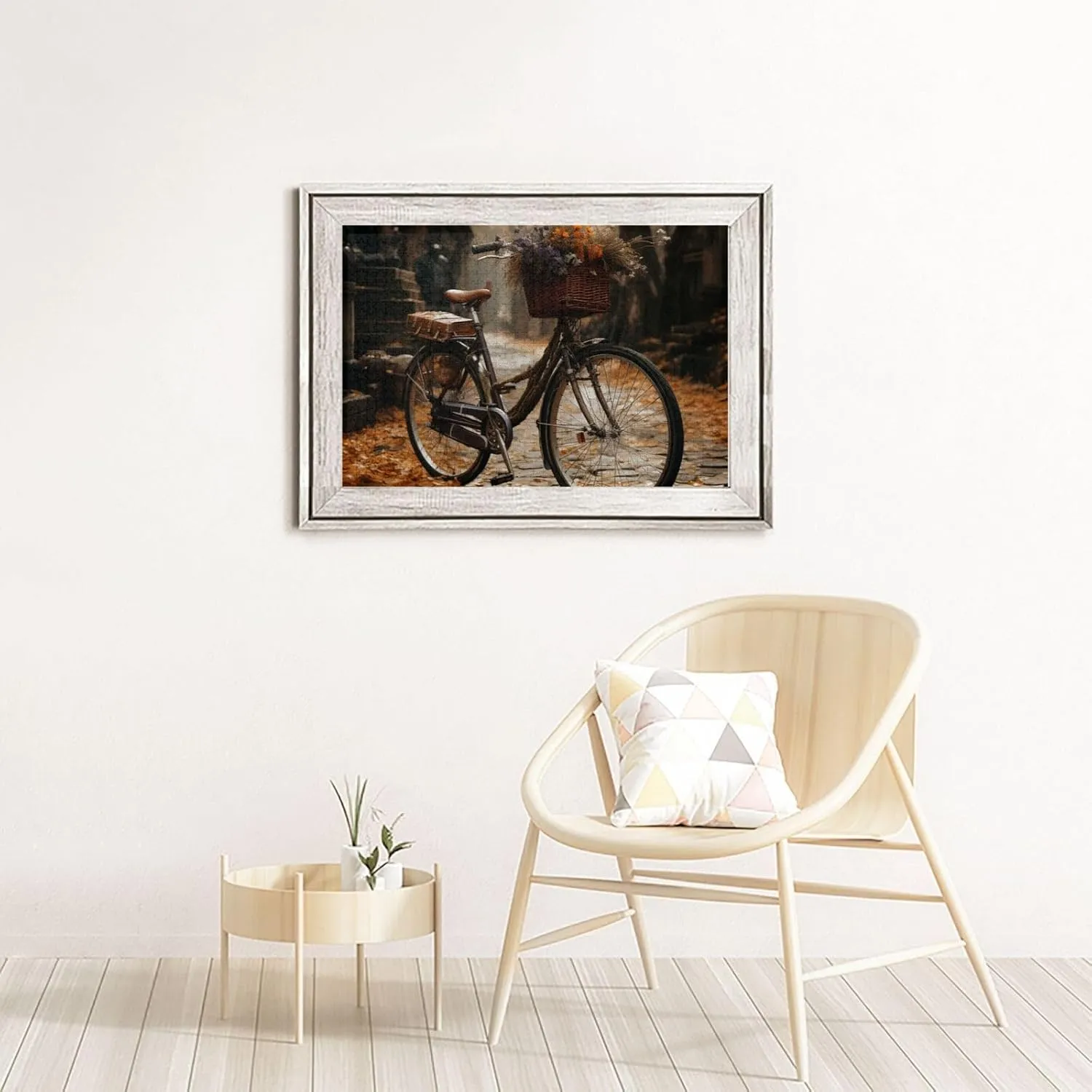 Puzzles 1000 Pieces Personalized Jigsaw Puzzles Bicycle Photo Puzzle Challenging Picture Puzzle for Adults Personaliz Jigsaw with Storage Bag (29.5" x 19.7")