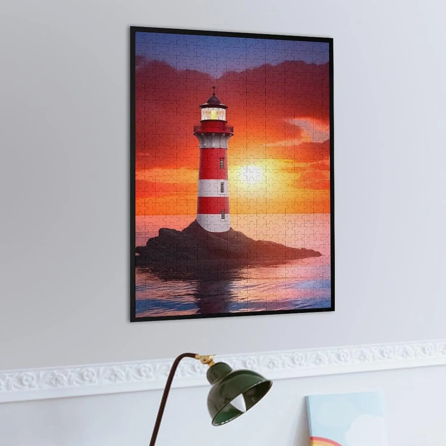 Puzzles for Adults 500 Pieces - Landscape Lighthouse with Sunset Best Challenging Puzzles for Cognitive Workout - Safe Eco-Friendly - Most Popular Leisure Activities