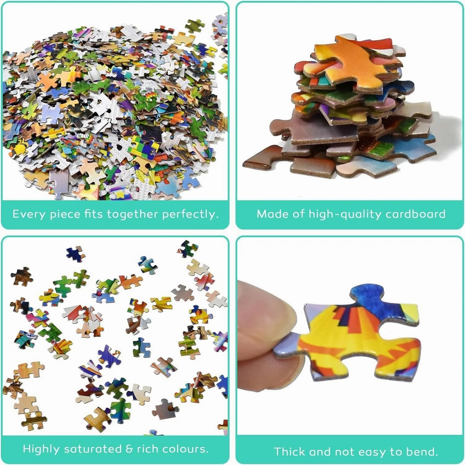 Puzzles for Adults 1000 Pieces Funny Black Yellow Striped Tropical Fish Swimming Coral Heads Ocean - Large Puzzle Game Artwork for Adults Teens