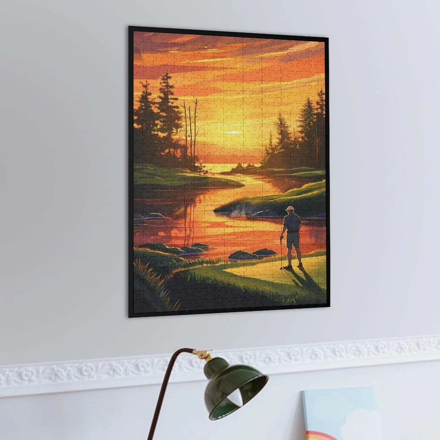 Puzzles for Adults 500 Pieces - Golfer in The Sunset Golf Best Challenging Puzzles for Cognitive Workout - Safe Eco-Friendly - Most Popular Leisure Activities