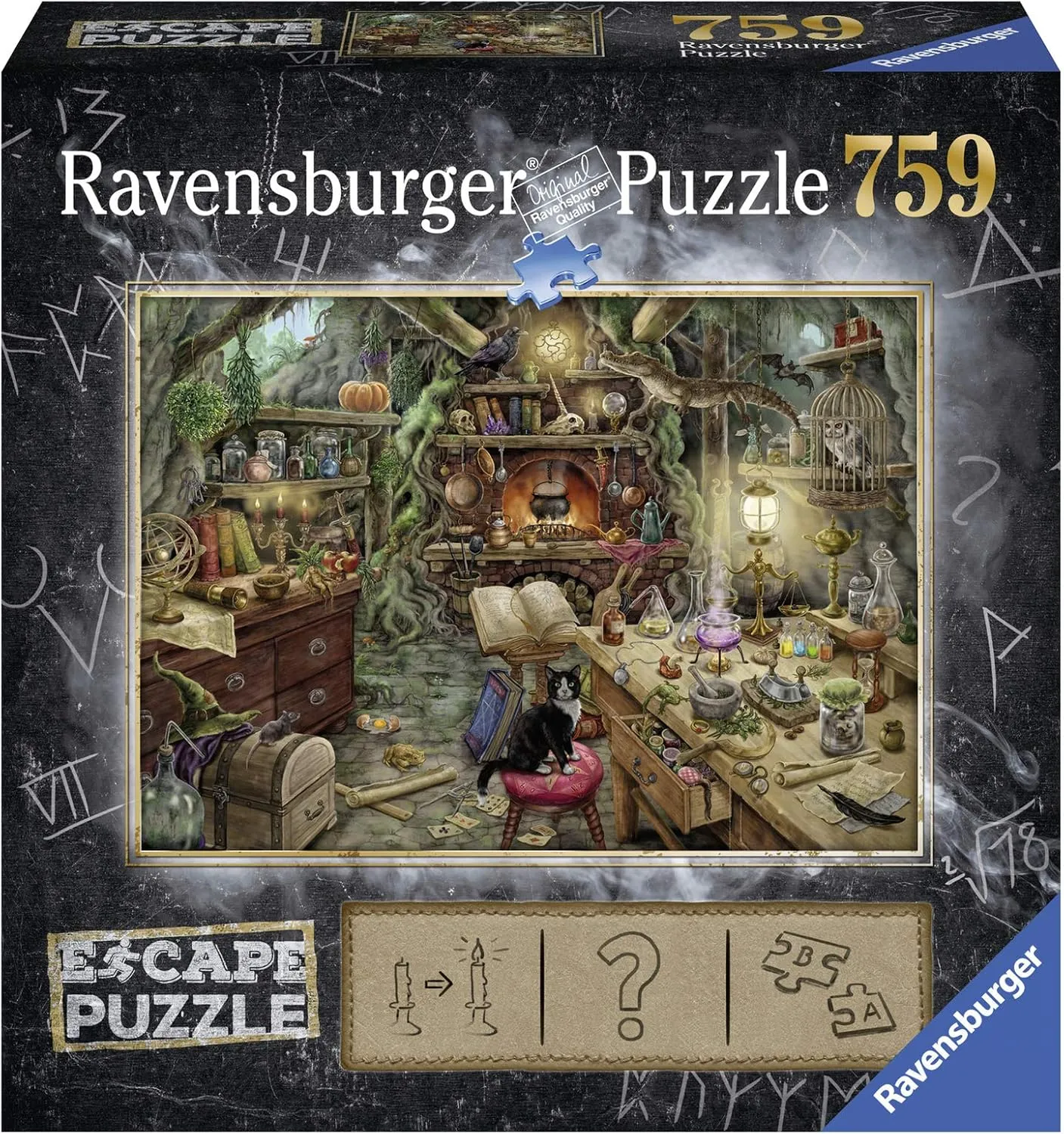 Ravensburger 759-Piece Escape Puzzle - The Witches' Kitchen | Engaging Jigsaw for Kids & Adults | Exciting Escape Room Experience | Ideal for Family Game Nights | FSC-Certified Materials