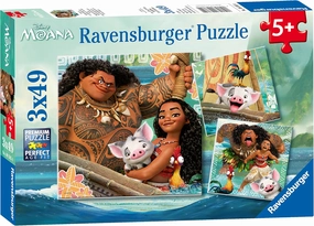 Ravensburger Disney Moana Voyage Jigsaw Puzzle for Kids | 49 Unique Pieces | Precision-Crafted Educational and Fun | Ideal for Age 3 