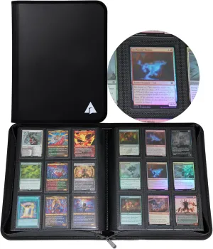 Rayvol 9-Pocket 828 Card Binder, Zip Trading Card Binder, 828 Double-Sided Pockets for MTG, Sports and TCG Cards