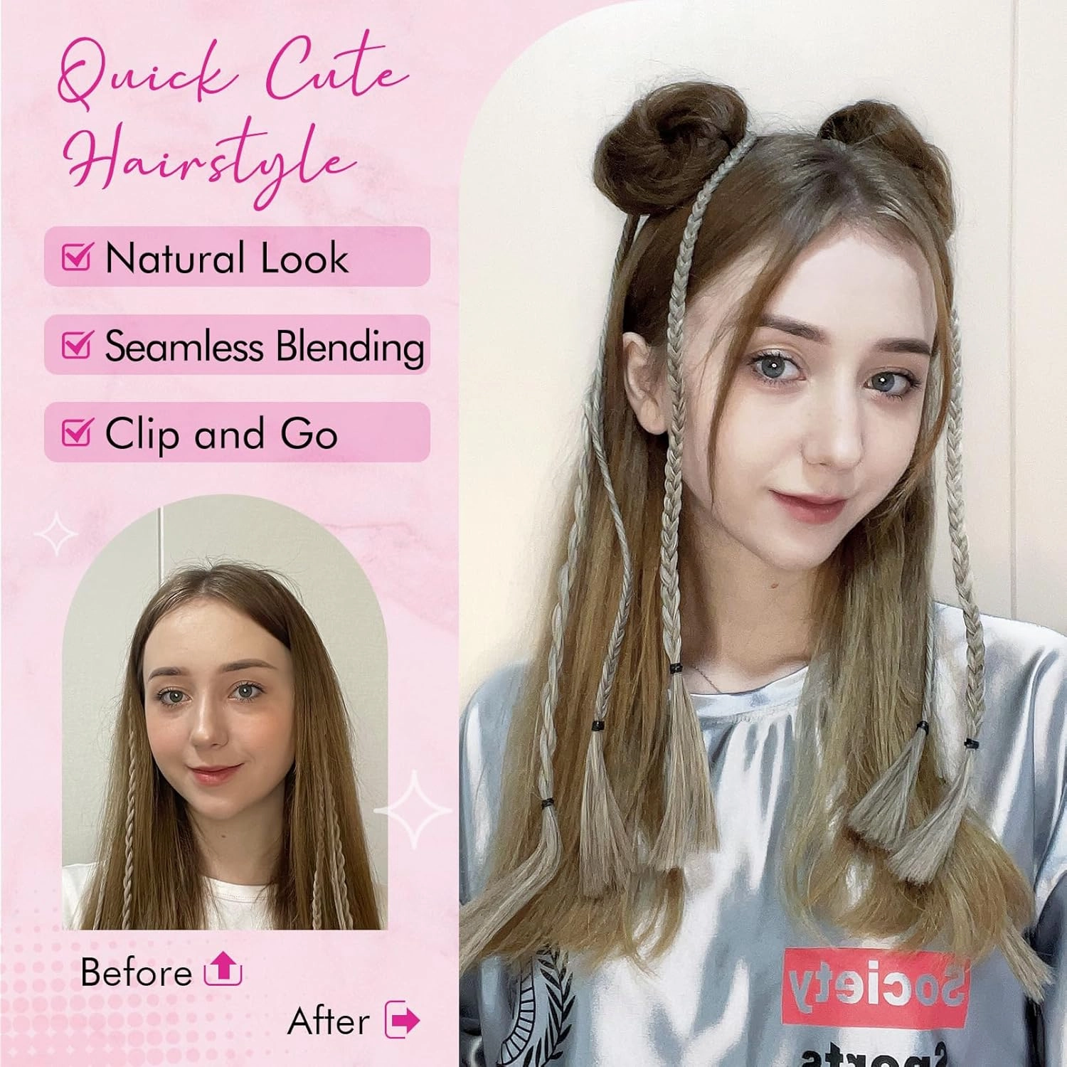 REECHO 2 PCS Mini Claw Clip in Messy & Cat Ears Hair Bun Extensions HB001 Wig Accessory Updo Hairpieces for Women Girls (Pack of 2-3.5" Wavy, Burgundy)