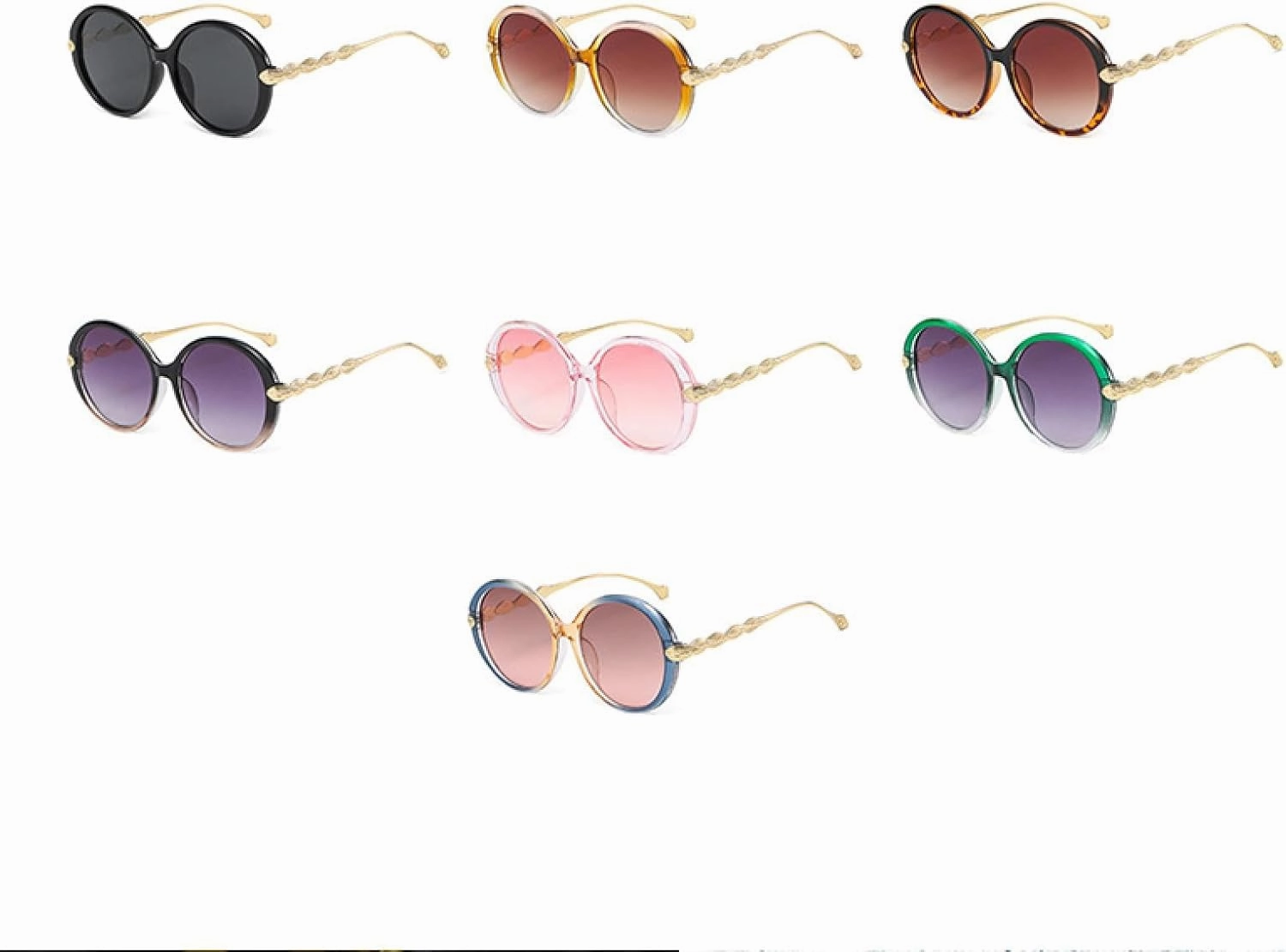 Retro Large Frame Metal Circular Sunglasses Women Men Fashion Luxury Outdoor Travel Sun Glasses Uv400