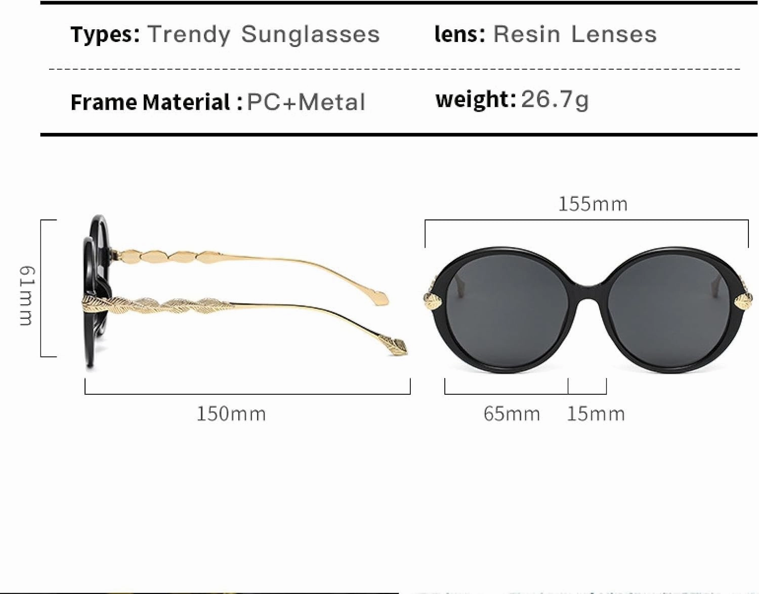 Retro Large Frame Metal Circular Sunglasses Women Men Fashion Luxury Outdoor Travel Sun Glasses Uv400