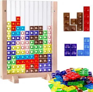 Russian Blocks Puzzle,3D Transparent Brain Teaser Toys, 3D Puzzles, Montessori Toys for 3 4 5 6 7 8 9 10 Year Old Boys Girls Kids