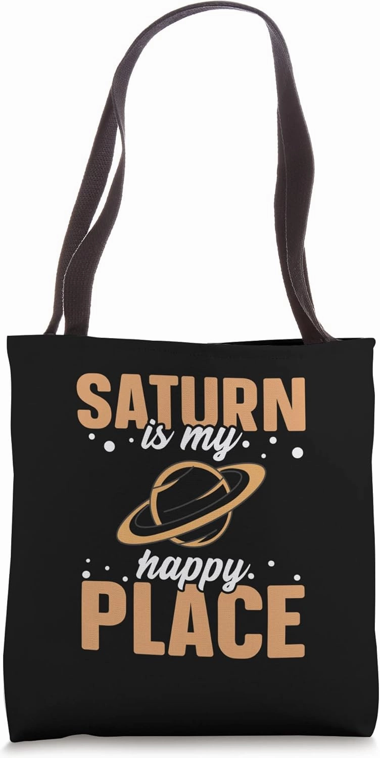 Saturn Planet Ring Solar System Gas Atmosphere Space Tote Bag