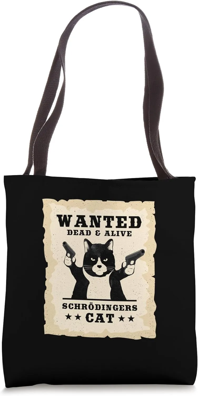 Schrodingers Cat Physics Paradox Quantum Mechanics Science Tote Bag