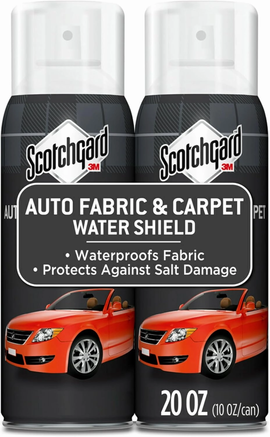 Scotchgard Auto Fabric & Carpet Water Shield, 20 Ounces (Two, 10 Ounce Cans)