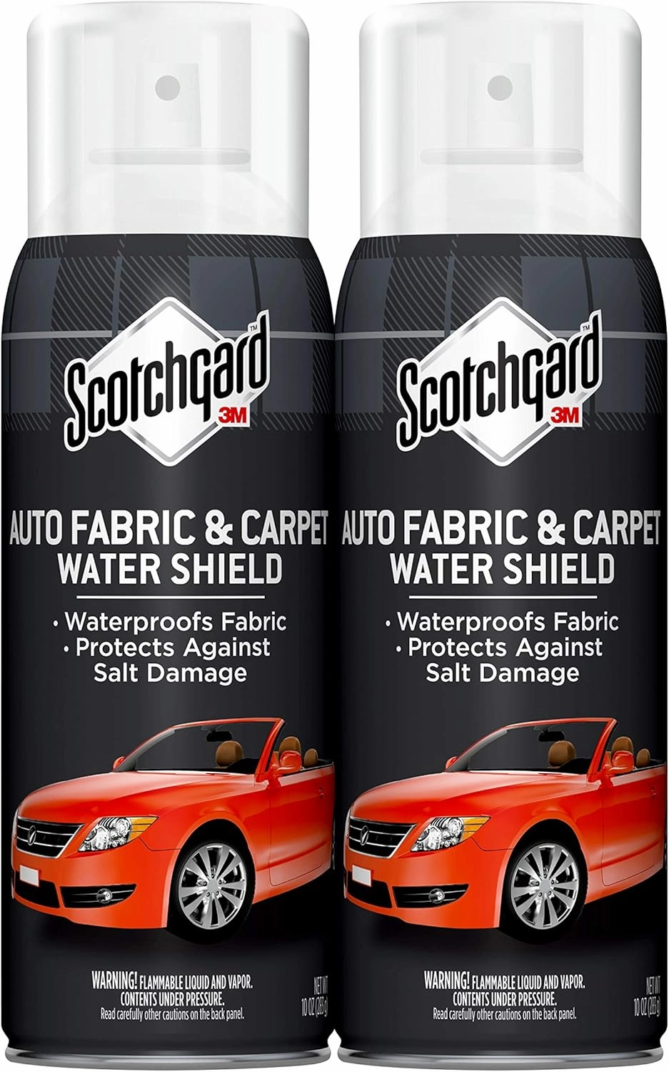 Scotchgard Auto Fabric & Carpet Water Shield, 20 Ounces (Two, 10 Ounce Cans)