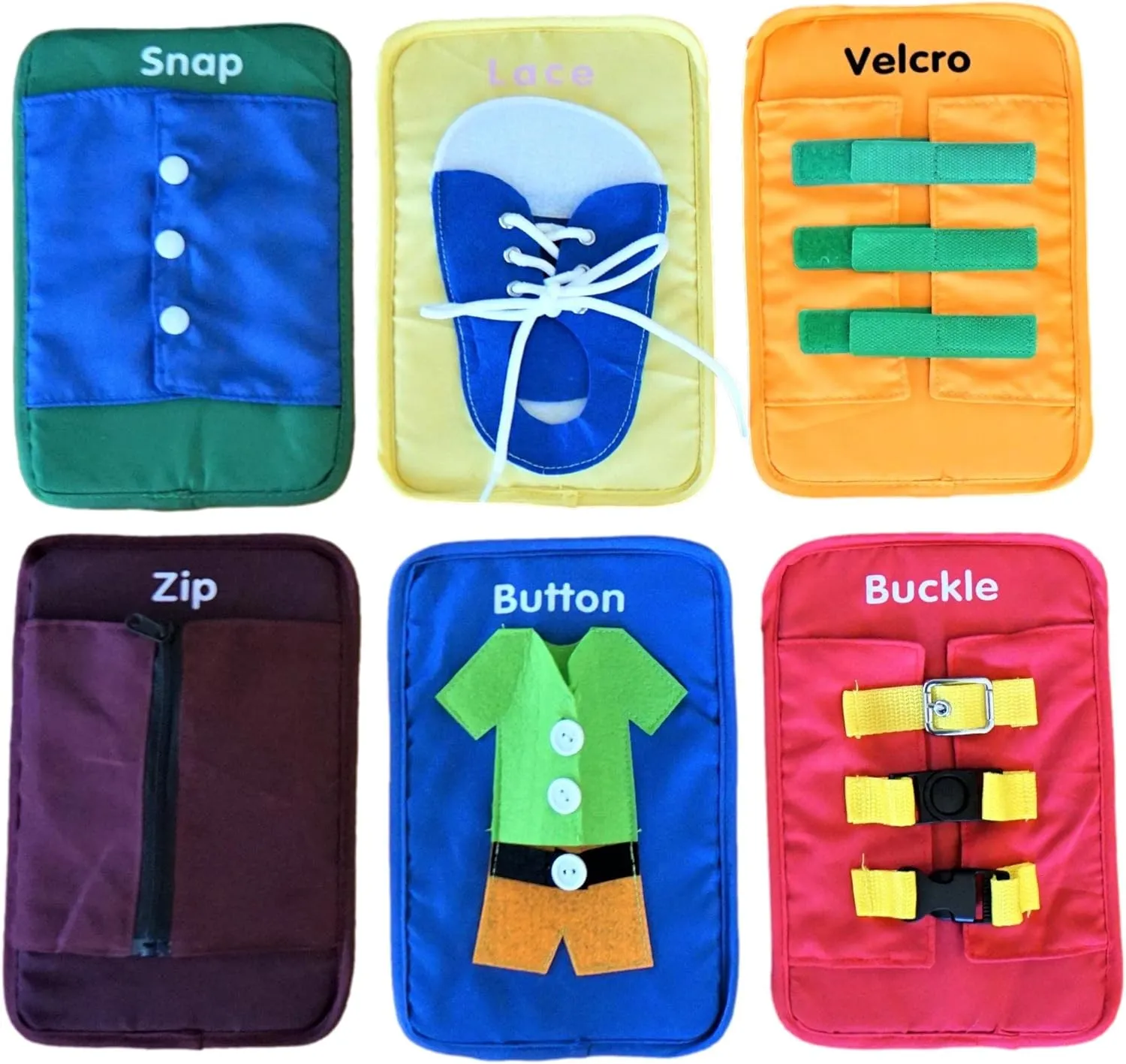 SENSORY4U Learning to Dress Busy Board - Montessori-Inspired Educational Toy for Toddlers and Kids, Develops Fine Motor and Basic Life Skills