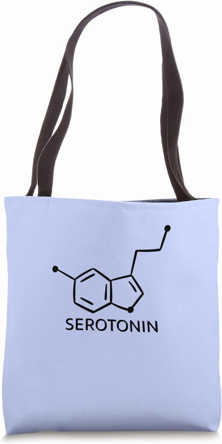 Serotonin Molecule Happiness Hormone Chemistry Design Tote Bag