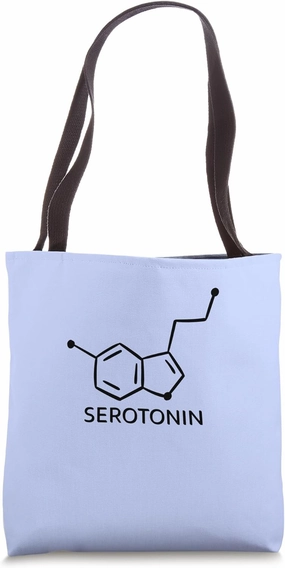 Serotonin Molecule Happiness Hormone Chemistry Design Tote Bag