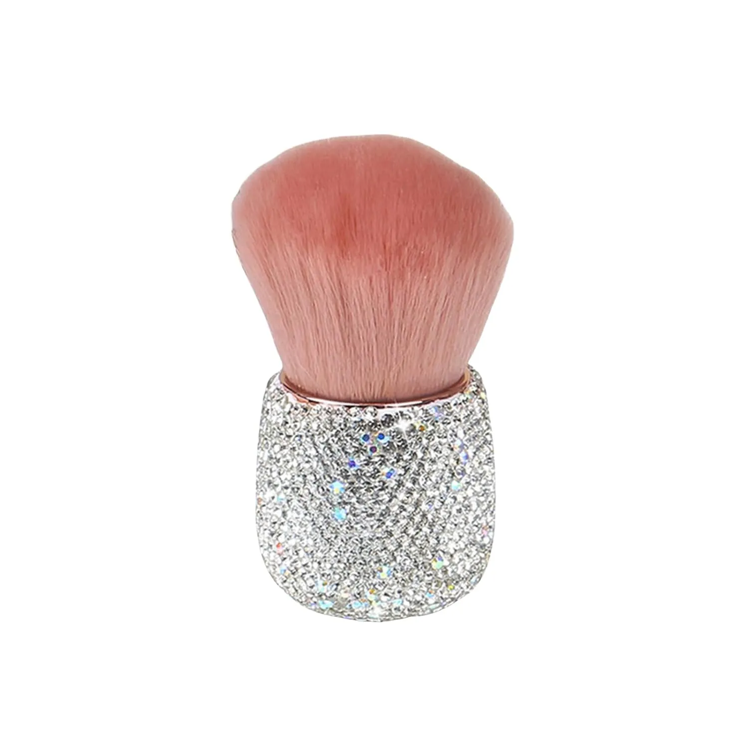Short Full Diamond Luxury Shine Nail Art Dust Powder Remover Brush, Nail Art Dust Cleaner Brush, Soft Kabuki Cleaner Brush for Makeup (01)
