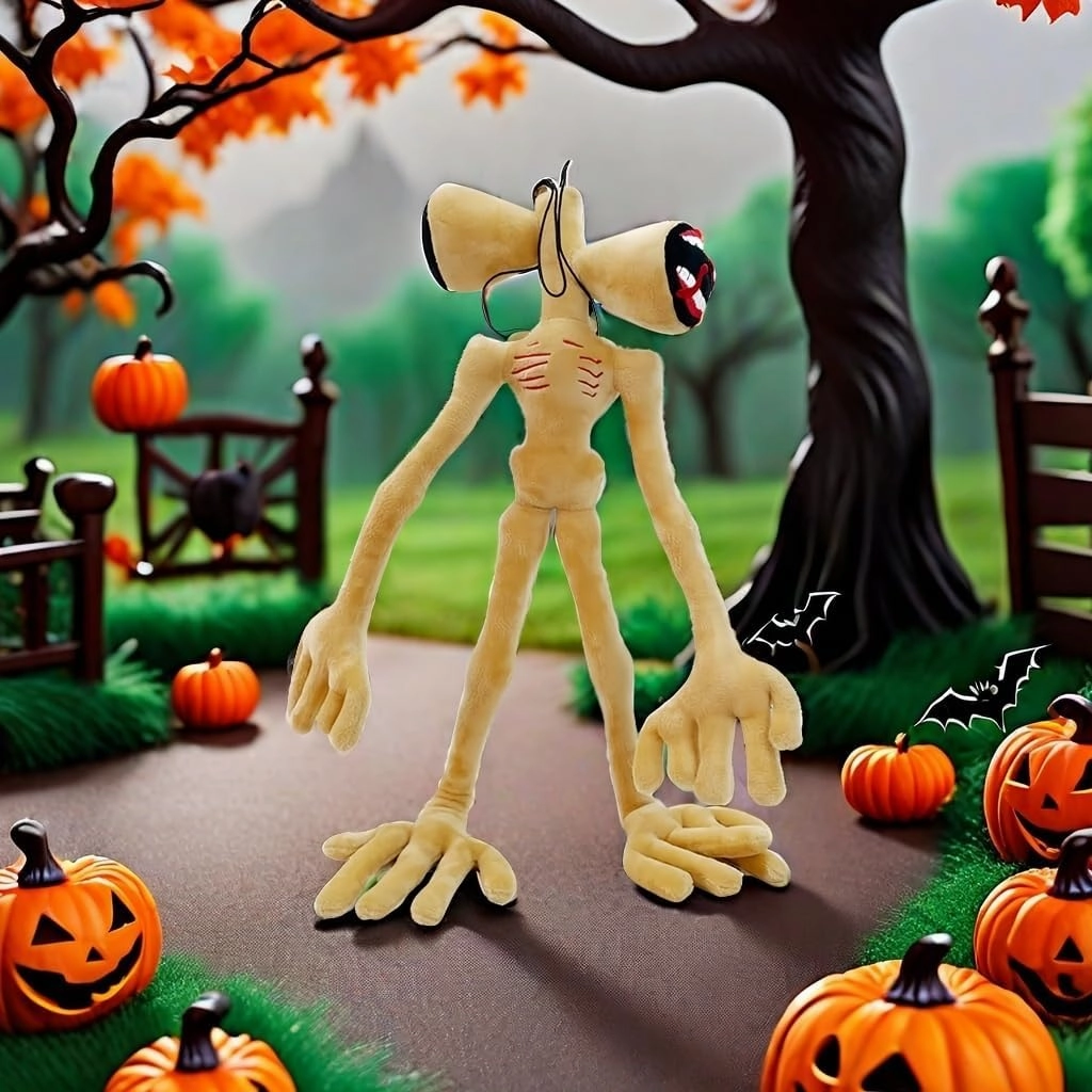 Siren Head Plush Toy - New Series Siren Head with Built-in Steel Wires and Limbs Can be Posed - Cartoon Cat Dog Rabbit Plush Toy for Christmas Halloween Birthday Party