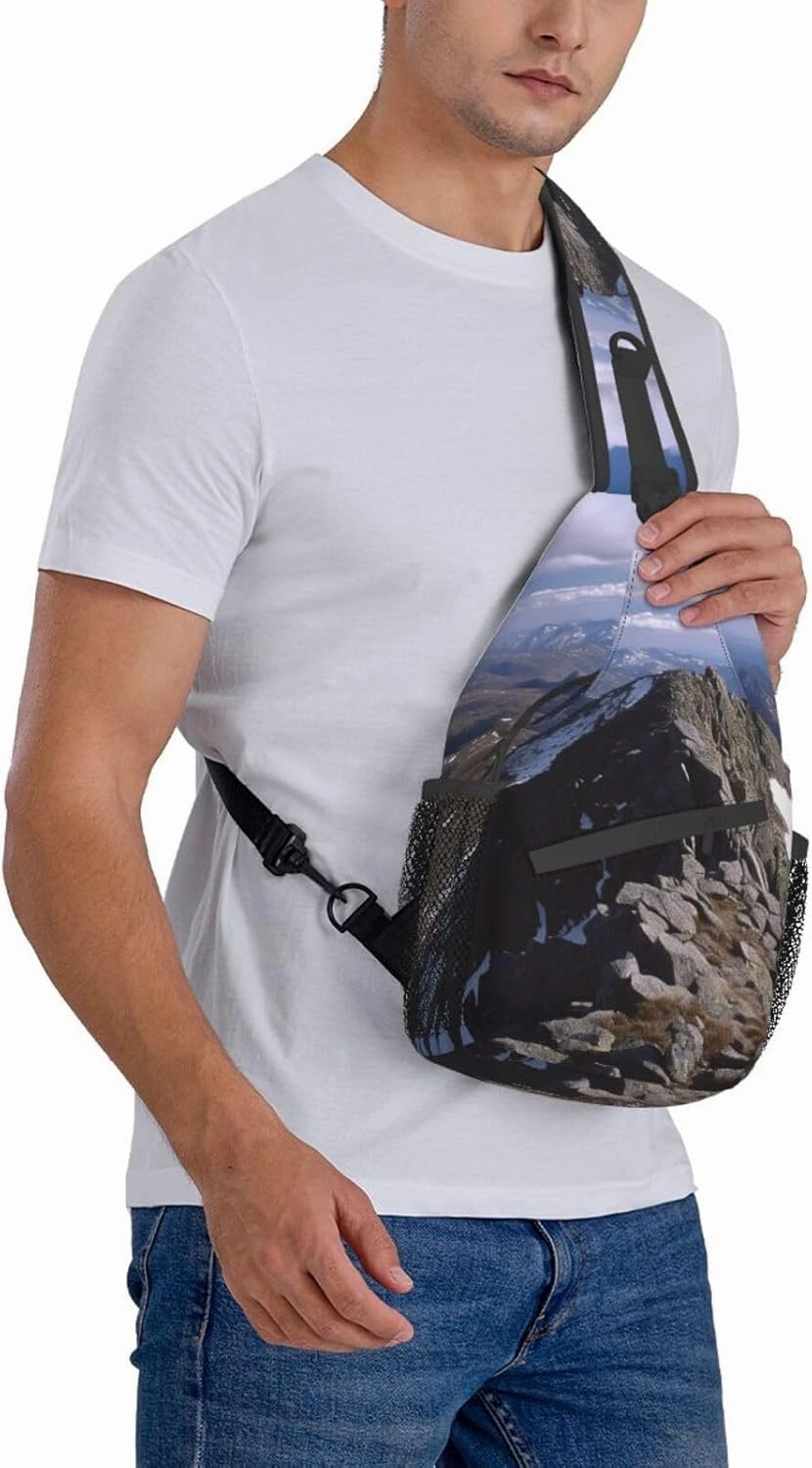 Sling Bag for Women Men Summit ridge Cross Chest Bag Diagonally Casual Fashion Travel Hiking Daypack