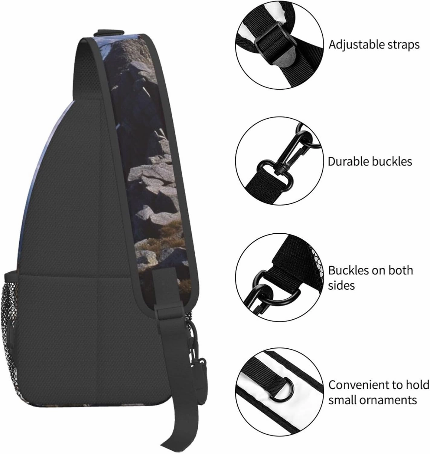 Sling Bag for Women Men Summit ridge Cross Chest Bag Diagonally Casual Fashion Travel Hiking Daypack