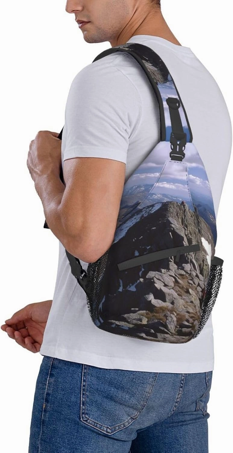 Sling Bag for Women Men Summit ridge Cross Chest Bag Diagonally Casual Fashion Travel Hiking Daypack