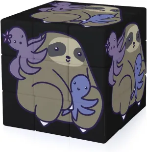 Sloth with Octopu Adults 3x3x3 Color-Matching Smooth Fully Printed Cube Gift