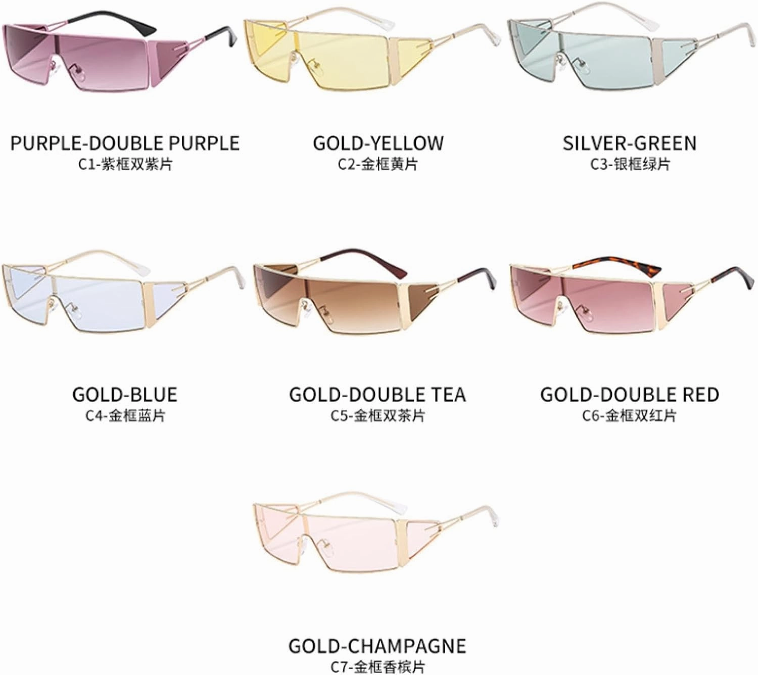 Small Rectangle Punk Sunglasses Women Luxury Metal Frame Windproof Sunglasses for Ladies Outdoor Eyewear Uv400