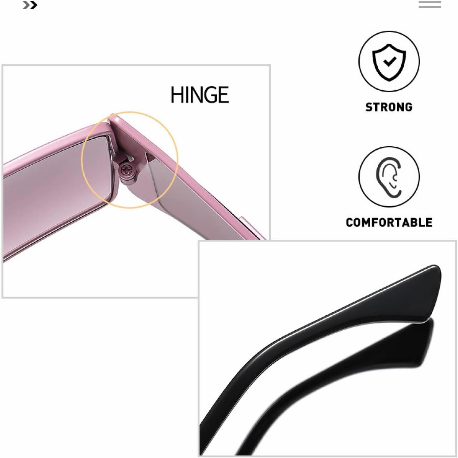 Small Rectangle Punk Sunglasses Women Luxury Metal Frame Windproof Sunglasses for Ladies Outdoor Eyewear Uv400