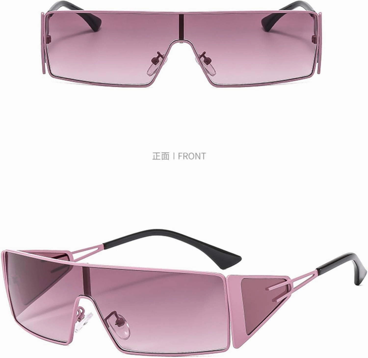 Small Rectangle Punk Sunglasses Women Luxury Metal Frame Windproof Sunglasses for Ladies Outdoor Eyewear Uv400