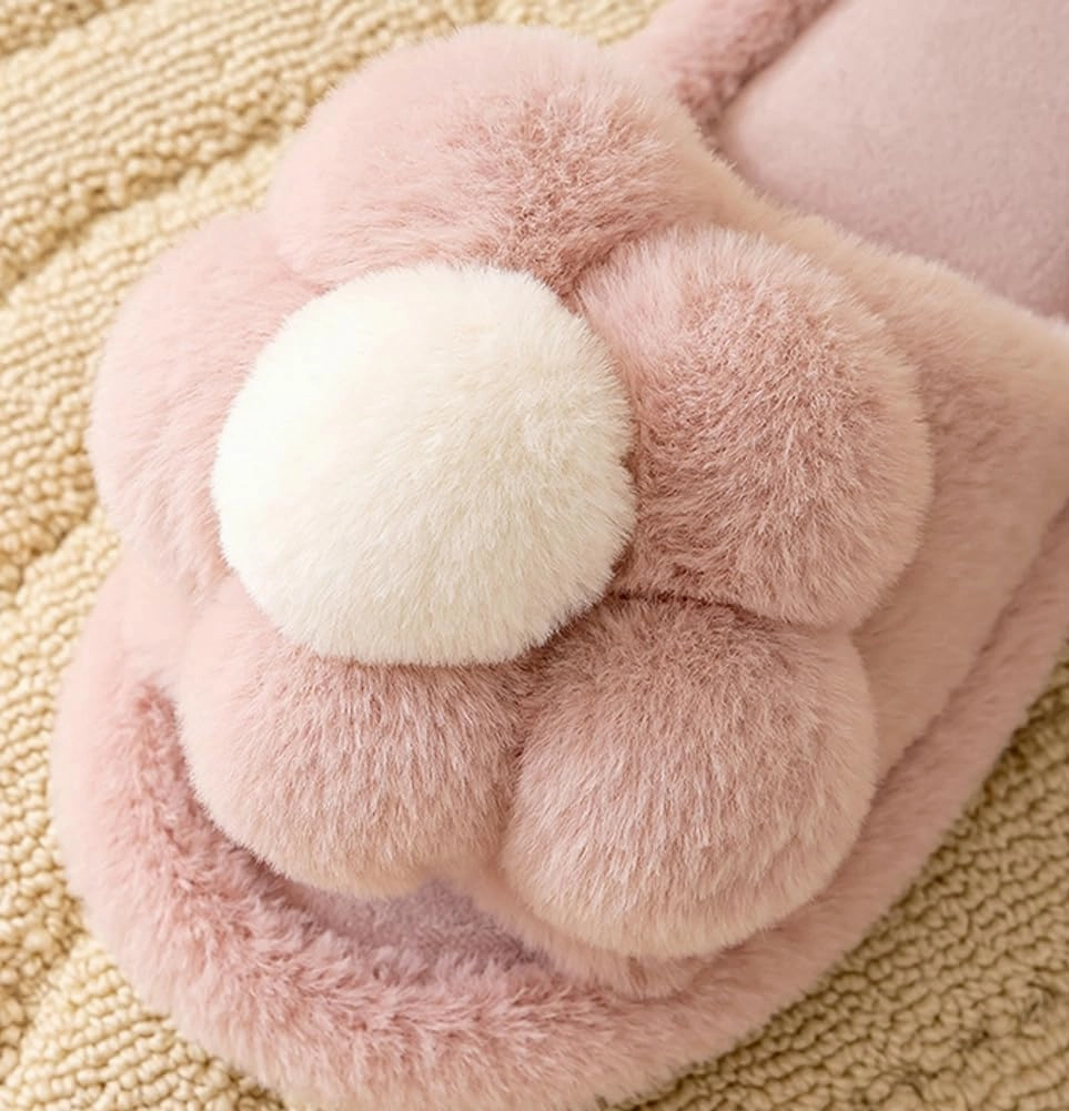 Solyinne Women's Cute Fuzzy House Slippers - Fashion Non-slip Indoor & Outdoor Slippers