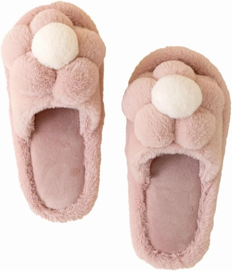 Solyinne Women's Cute Fuzzy House Slippers - Fashion Non-slip Indoor & Outdoor Slippers