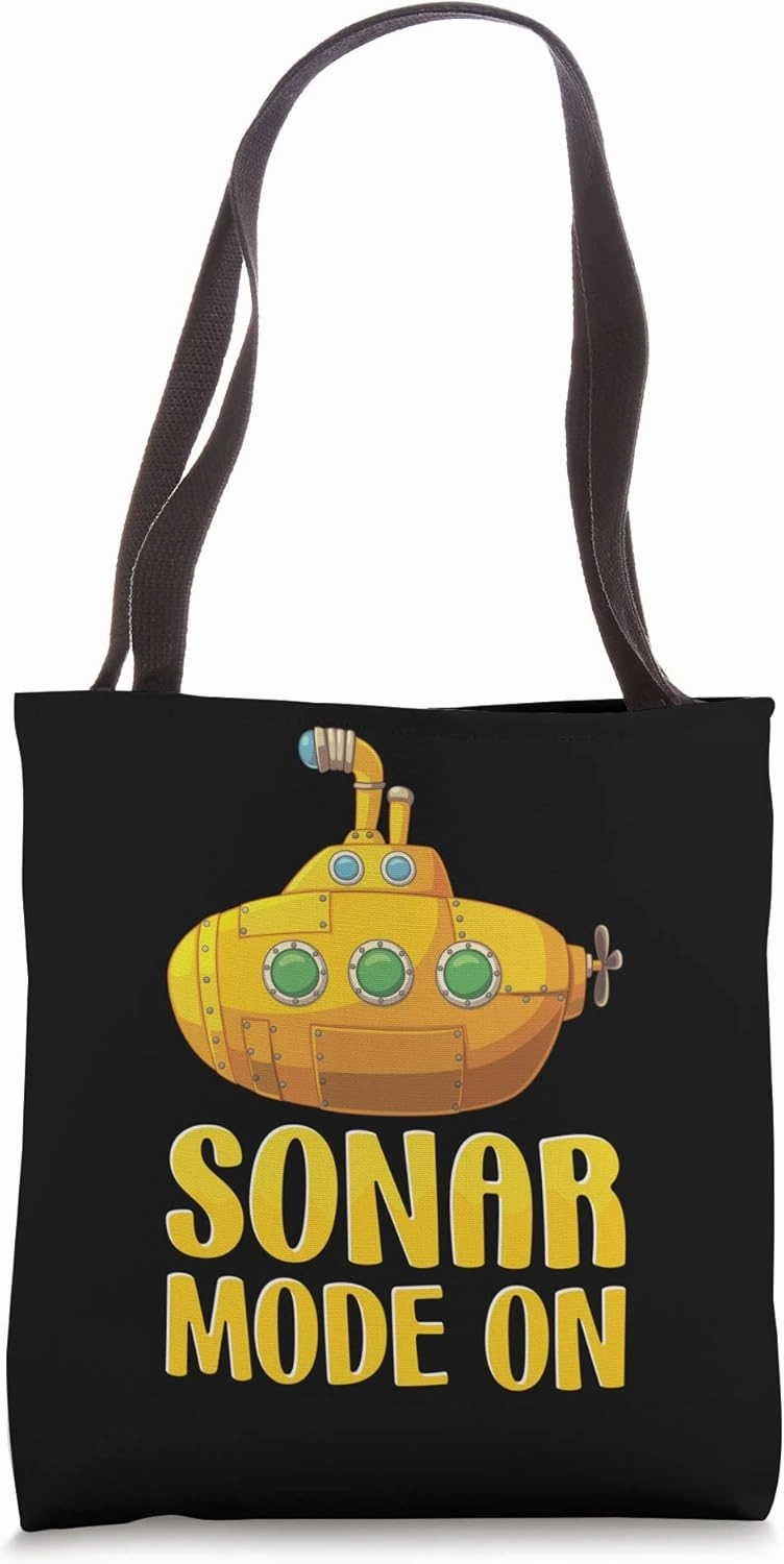 Sonar Mode On Marine Biology Ocean Science Scuba Diver Tote Bag