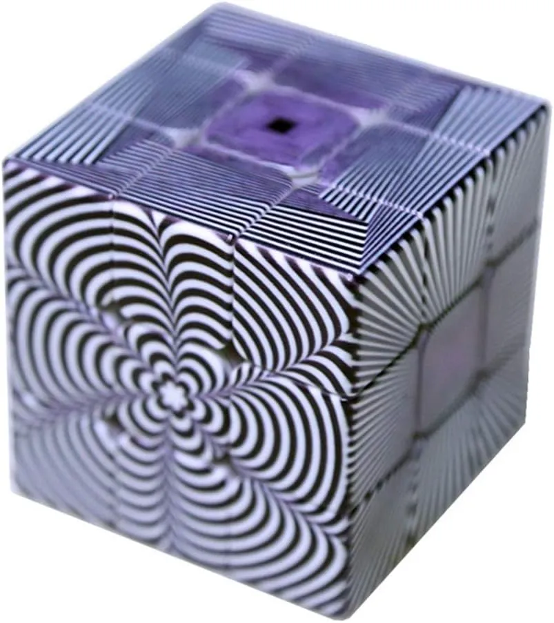 Speedcubing 3x3x3 Optical Illusions Theory Design Magic Cube Puzzle,IQ Games Puzzles Relief Effec Gift Kids Adult Toys,5.6cm/2.2"