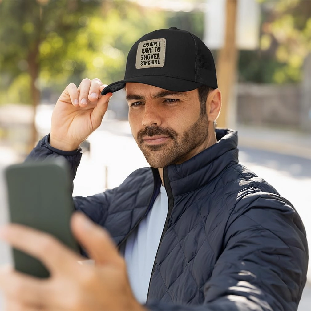 Speedy Pros Engraving Trucker Mesh Cap You Don't Have to Shovel Sunshine Holidays and Occasions Snapback Polyester