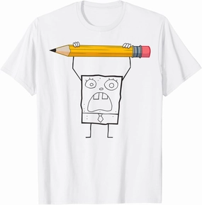 SpongeBob SquarePants DoodleBob Pencil Yell Simple T-Shirt